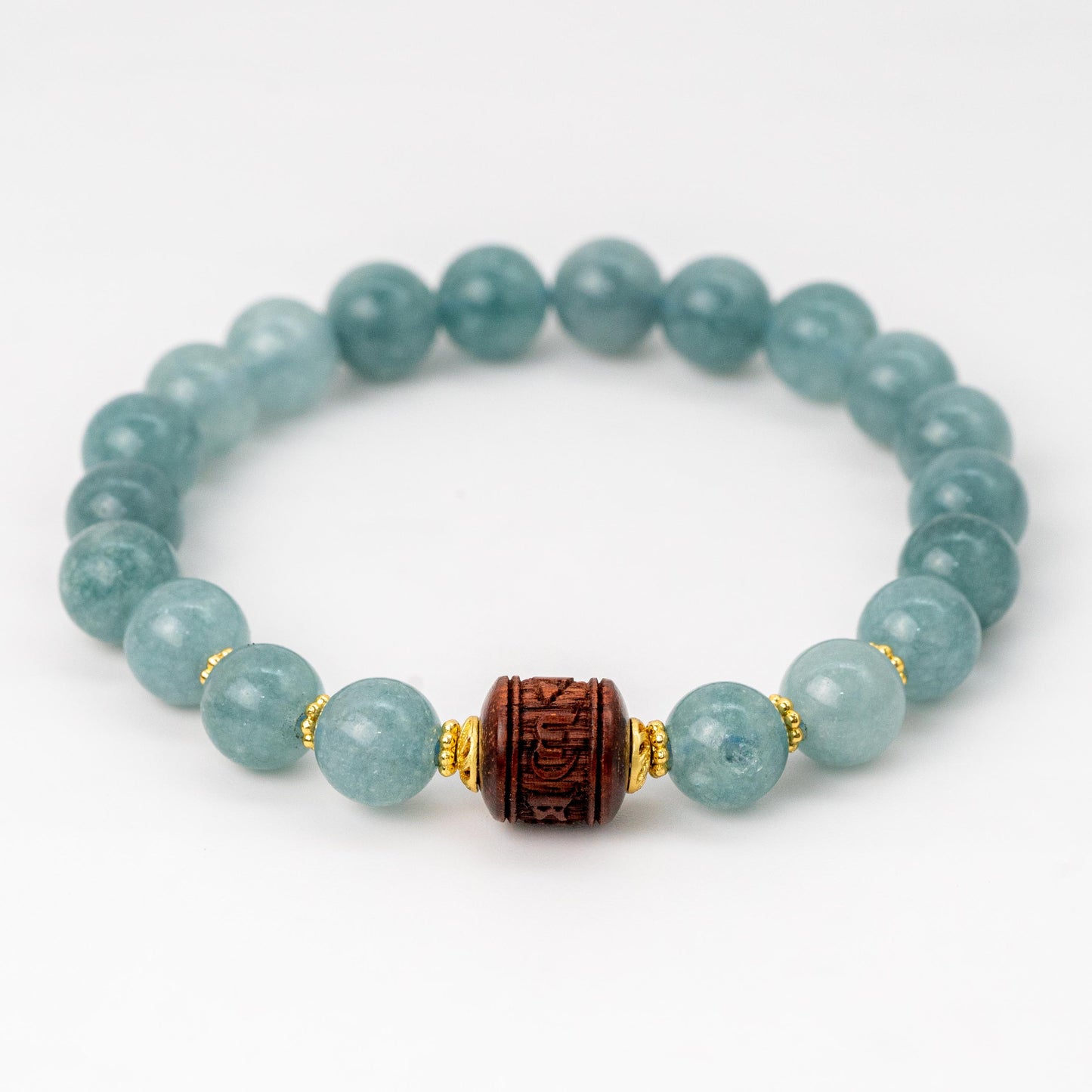 Optimized Jade Bracelet+Tibetan Buddhism six-character truth Luck Bead