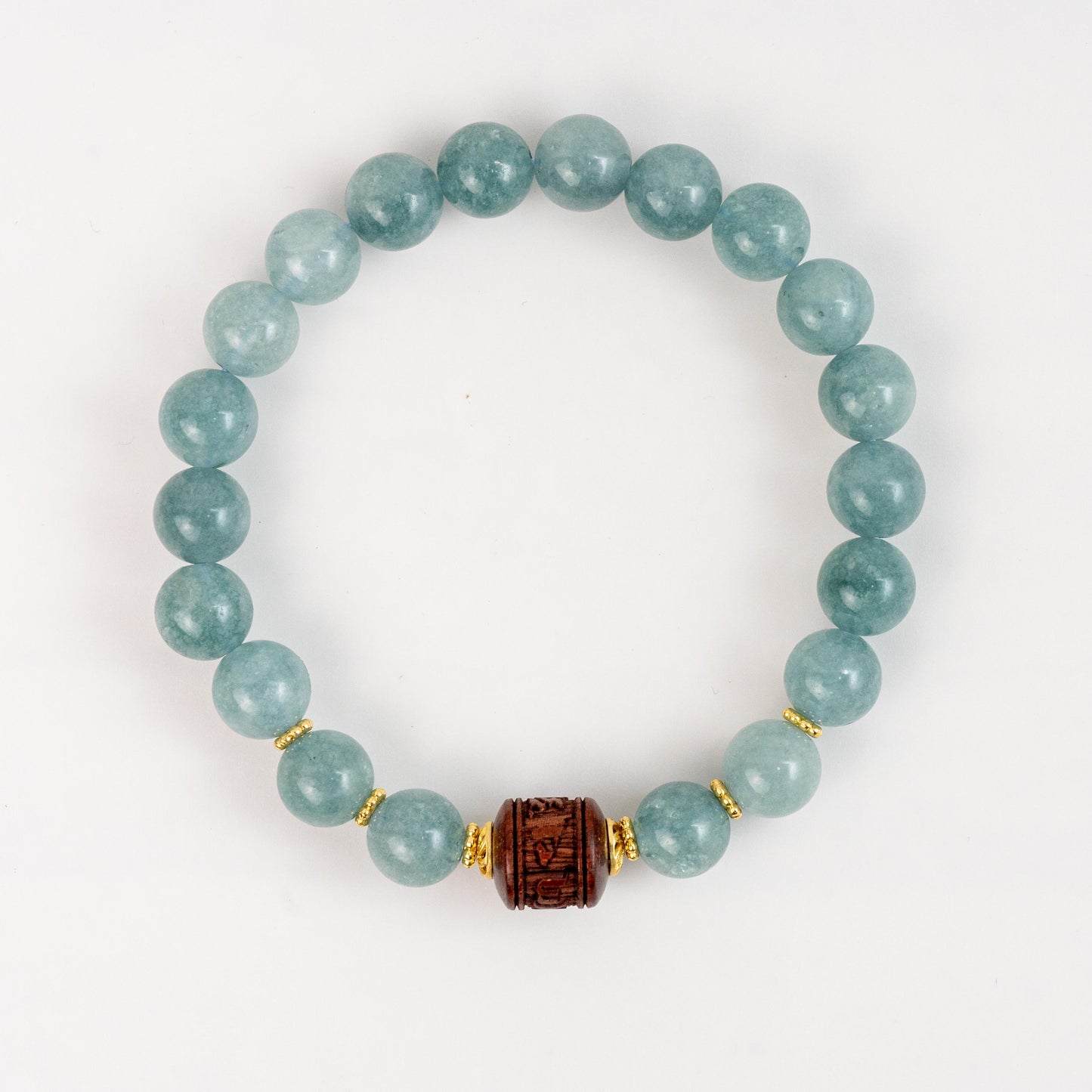 Optimized Jade Bracelet+Tibetan Buddhism six-character truth Luck Bead