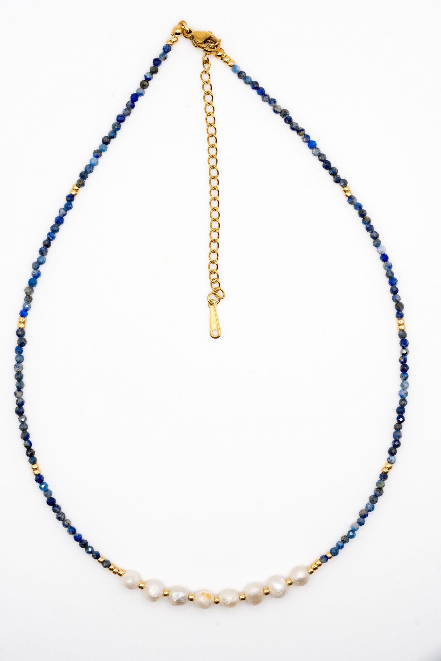 LAPIS LAZULI & Multi-FRESHWATER PEARL Necklace