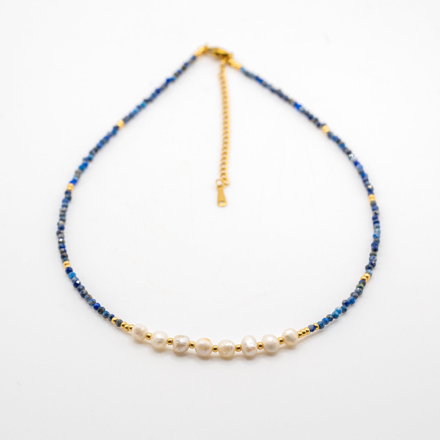 LAPIS LAZULI & Multi-FRESHWATER PEARL Necklace