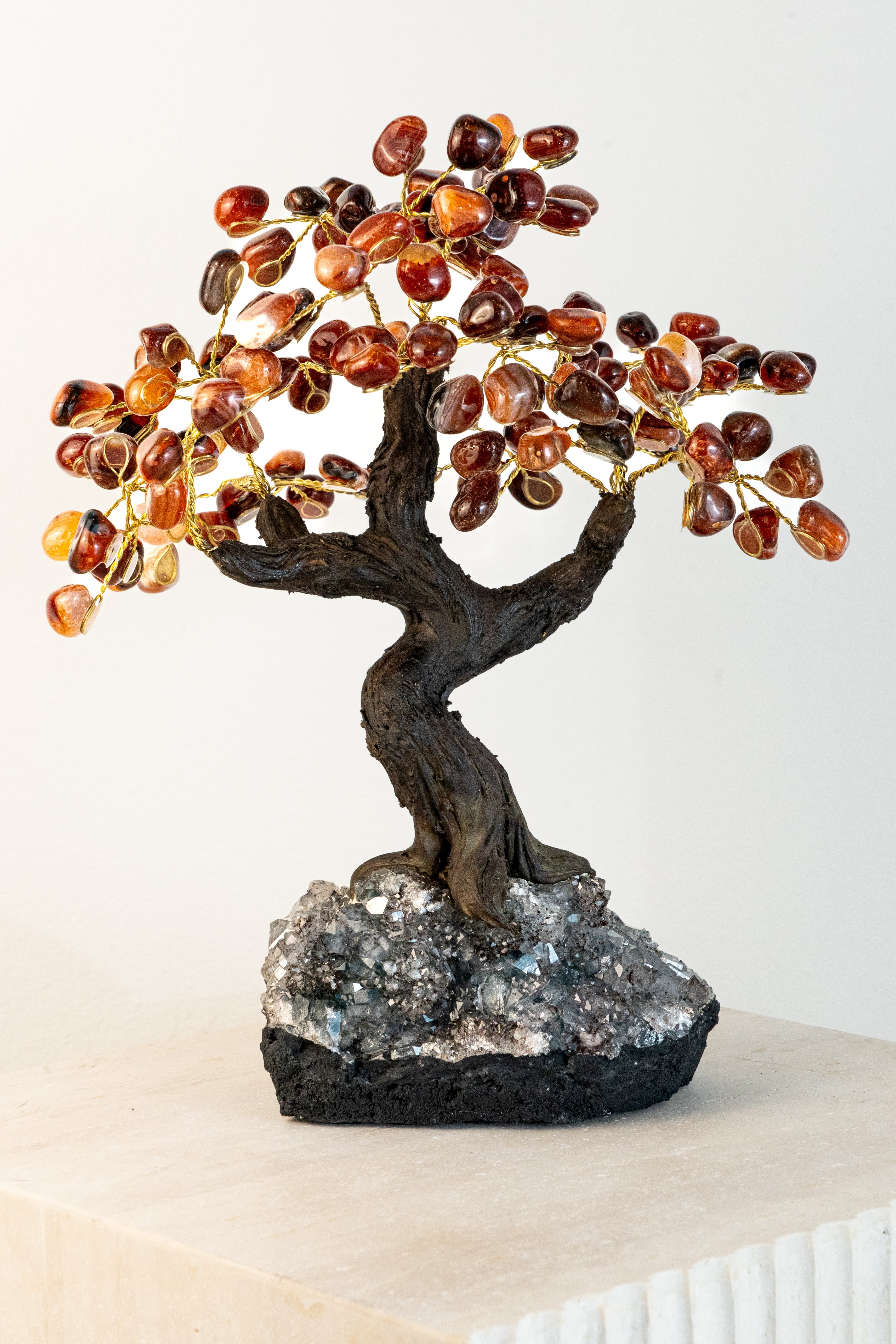 Emotional Balance Carnelian Feng Shui Tree