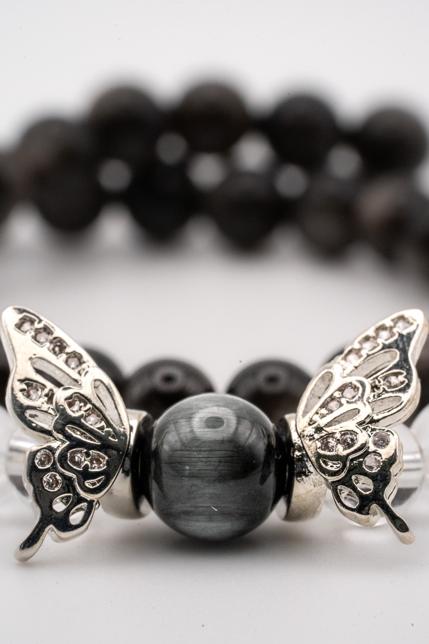 Grey Hawk’s Eye Multi-Loop Bracelet - Insight & Mental Clarity