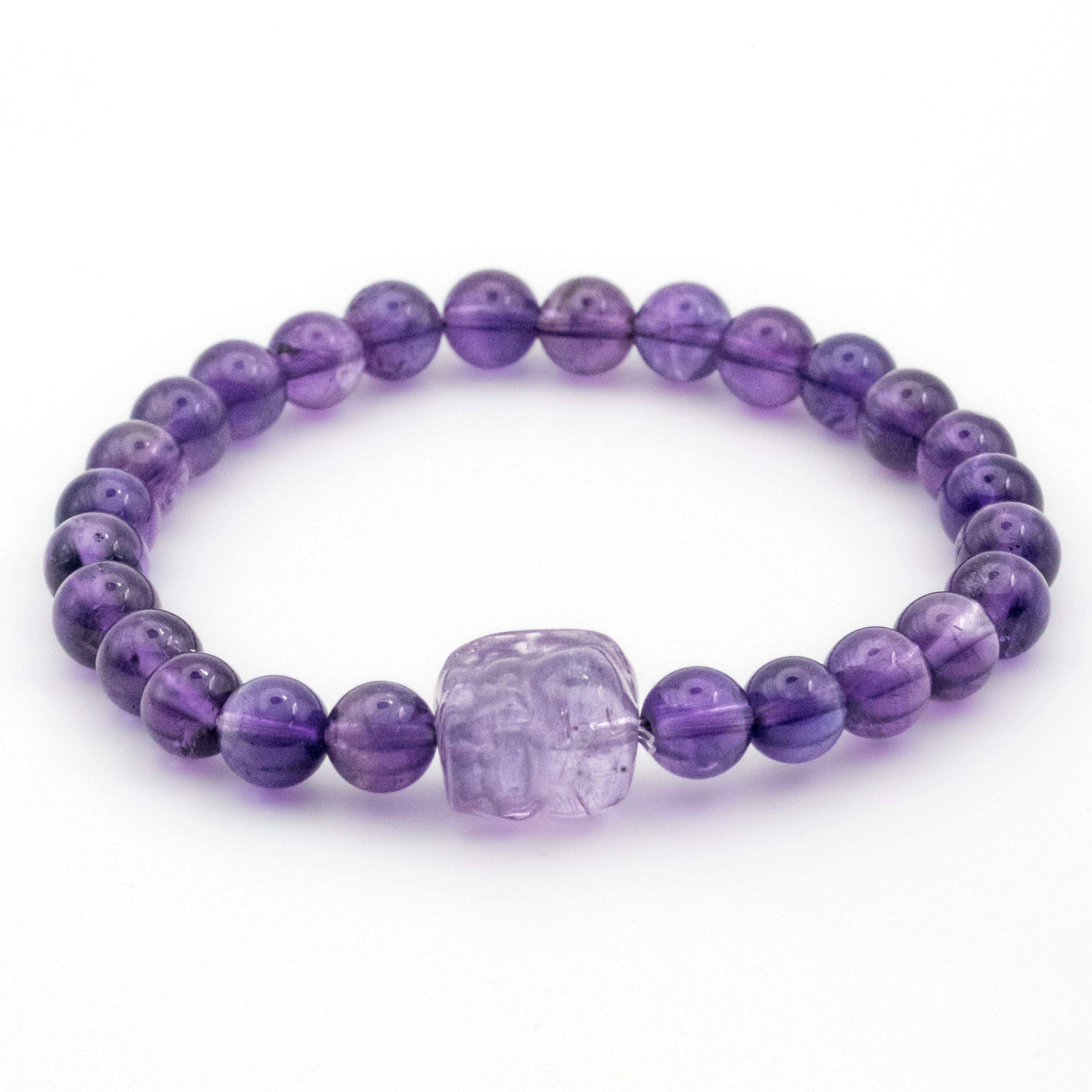 Amethyst Pi Xiu Single-Loop Bracelet - Wisdom & Protection