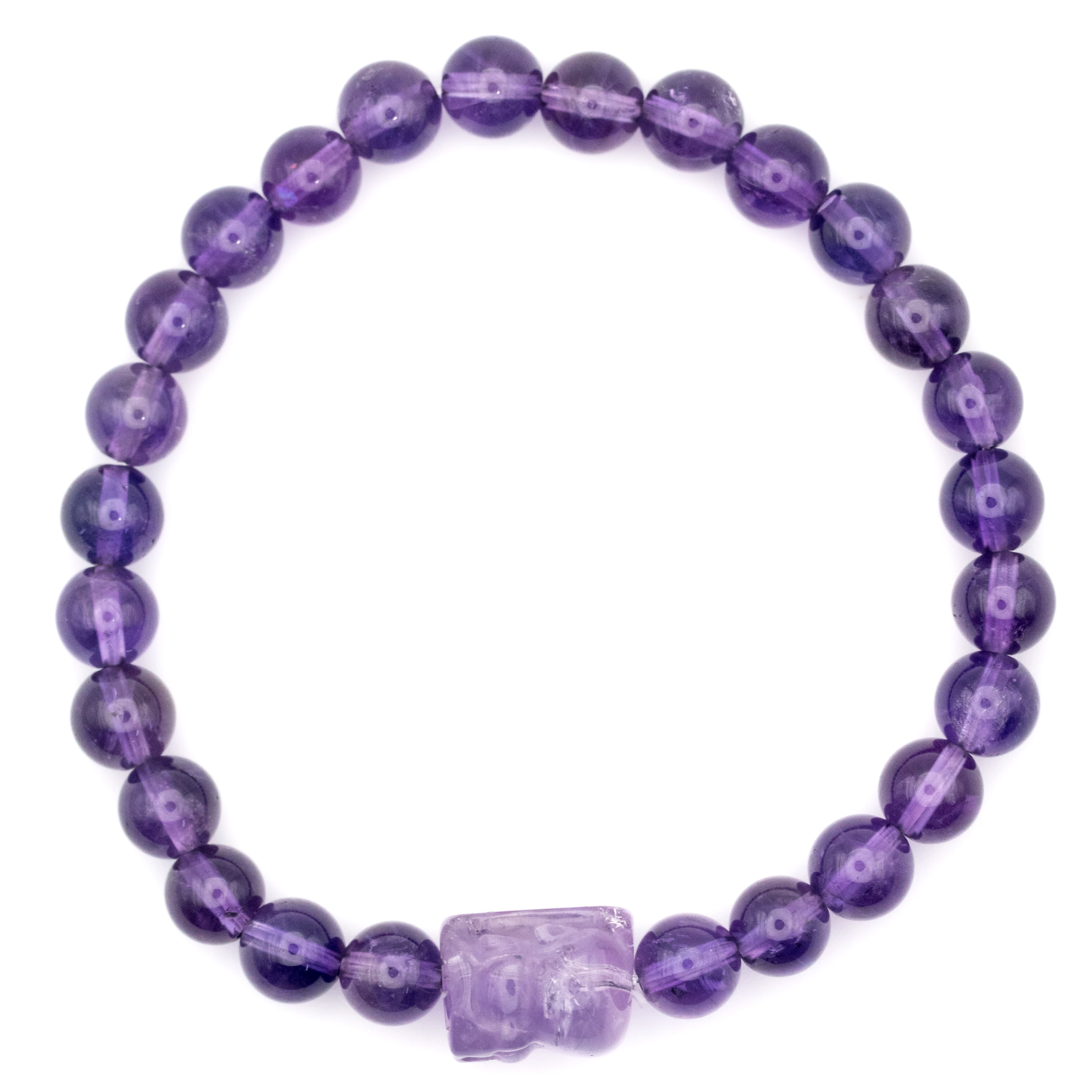 Amethyst Pi Xiu Single-Loop Bracelet - Wisdom & Protection