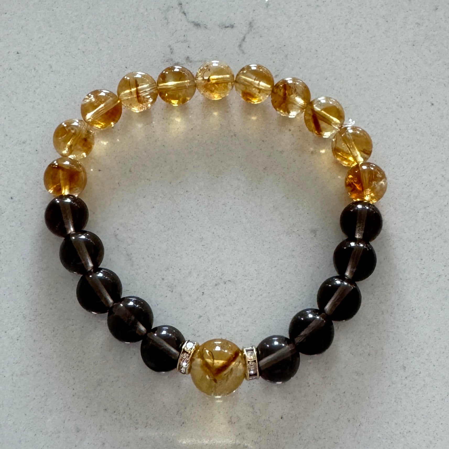 Smoky Quartz & Citrine Bracelet - Attraction Wealth