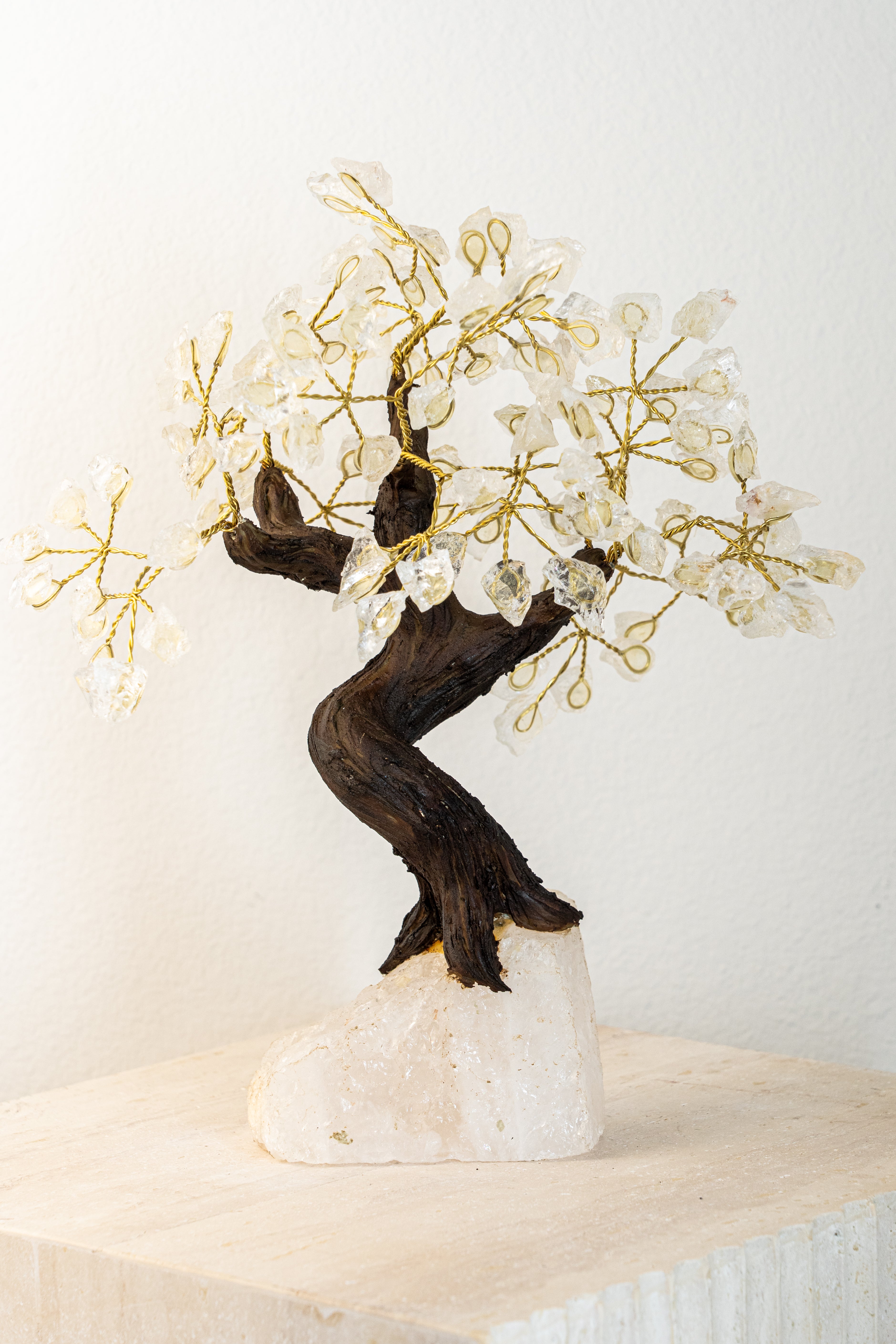 Pure Balancing Raw White Crystal Feng Shui Tree