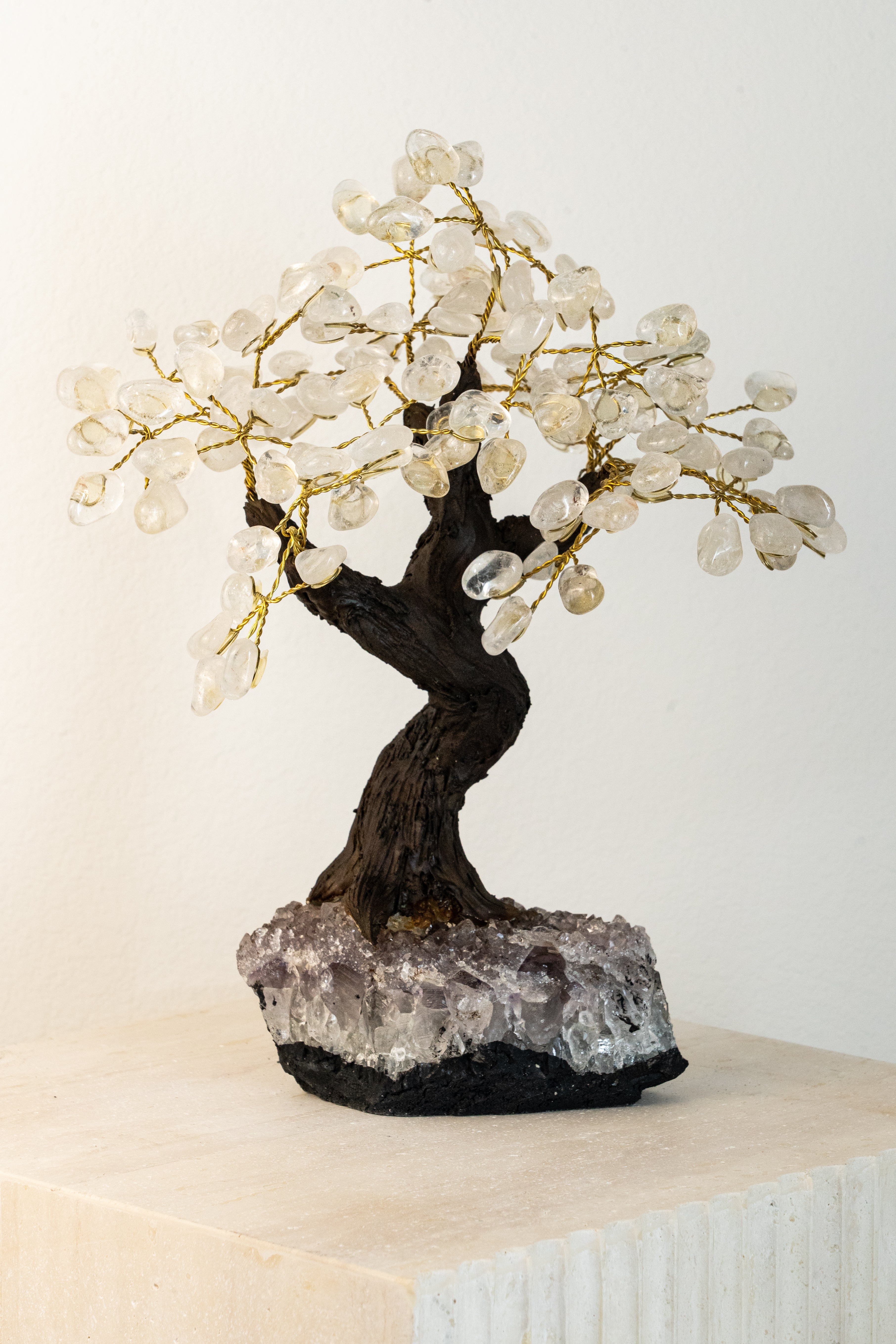 Balancing Energy White Crystal Feng Shui Tree