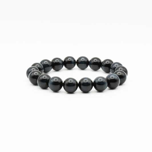Blue Tiger Eye Single-Loop Bracelet - Confidence & Insight