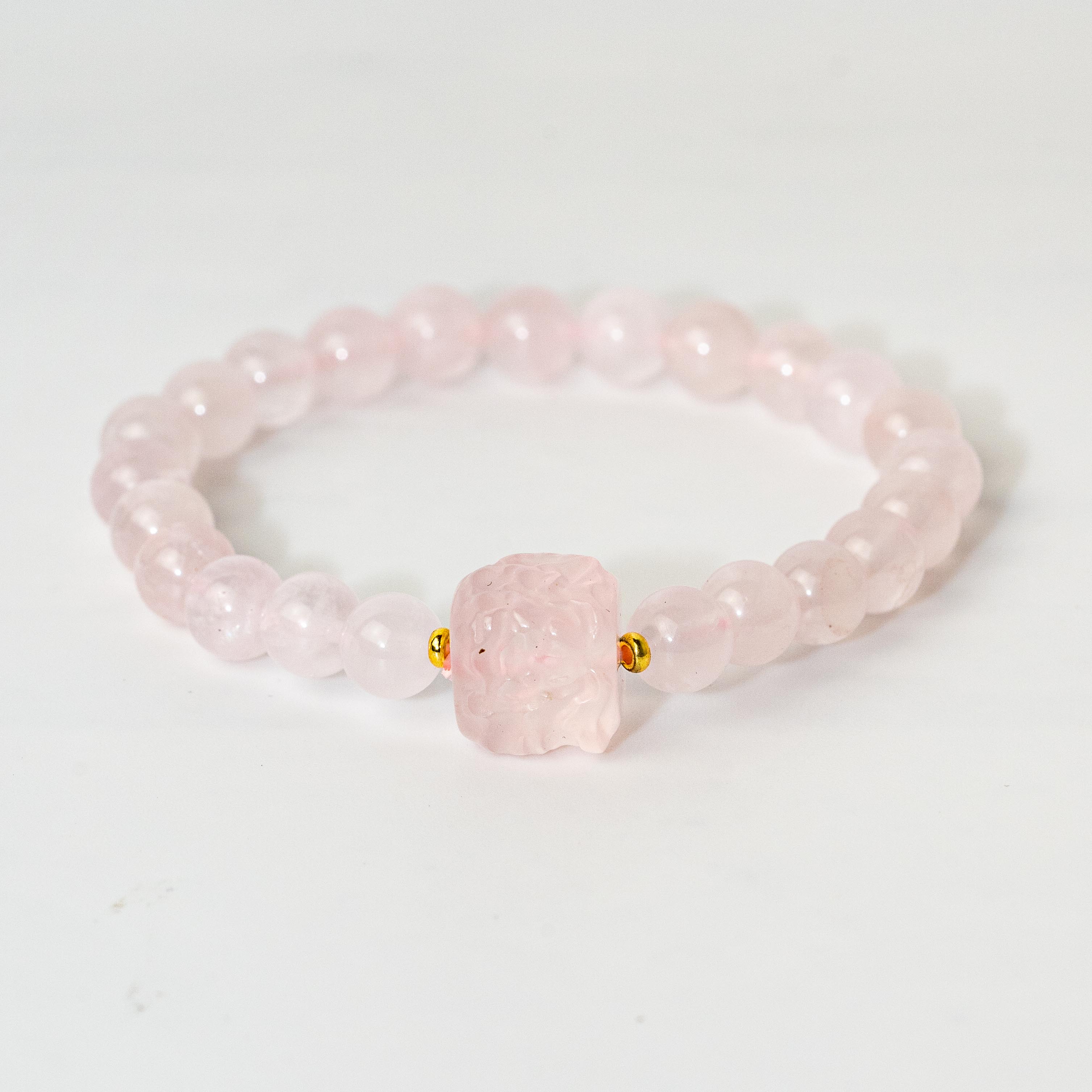 Madagascar Rose Quartz Single-Loop Bracelet Energy Soothing