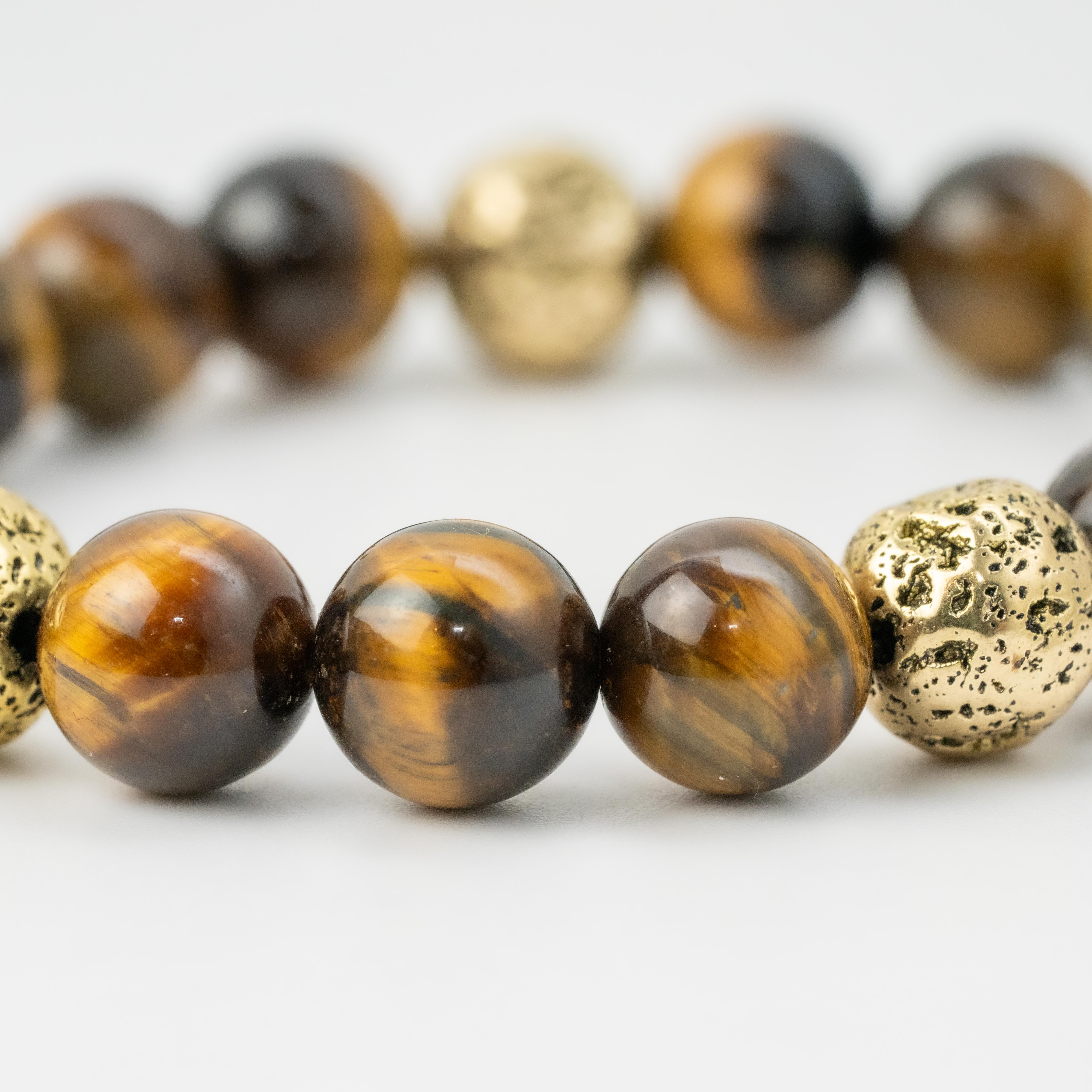 Yellow Tiger Eye Single- Loop Bracelet Energy Protection