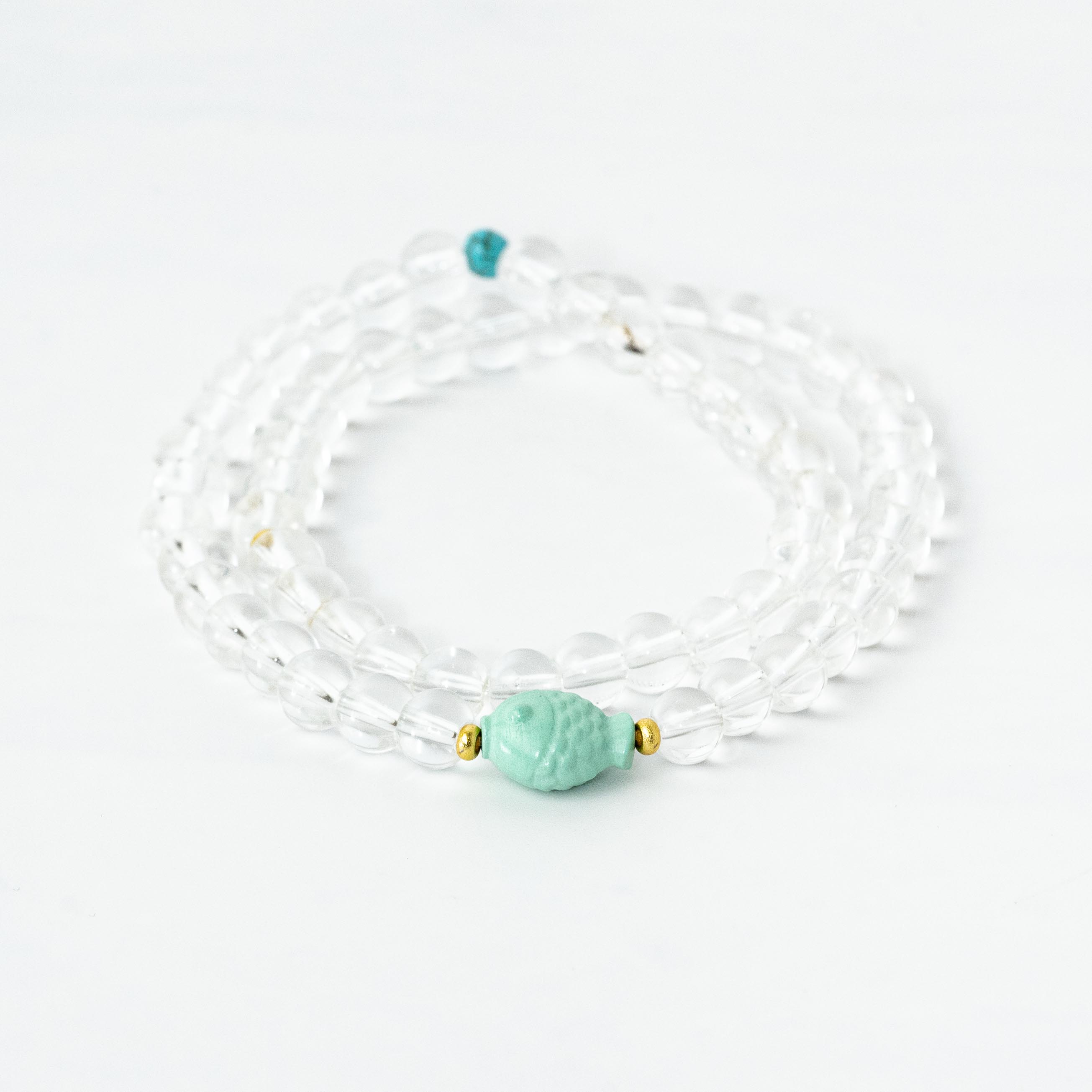 White Crystal+Enhanced Turquoise Bracelet Harmonious & Energy