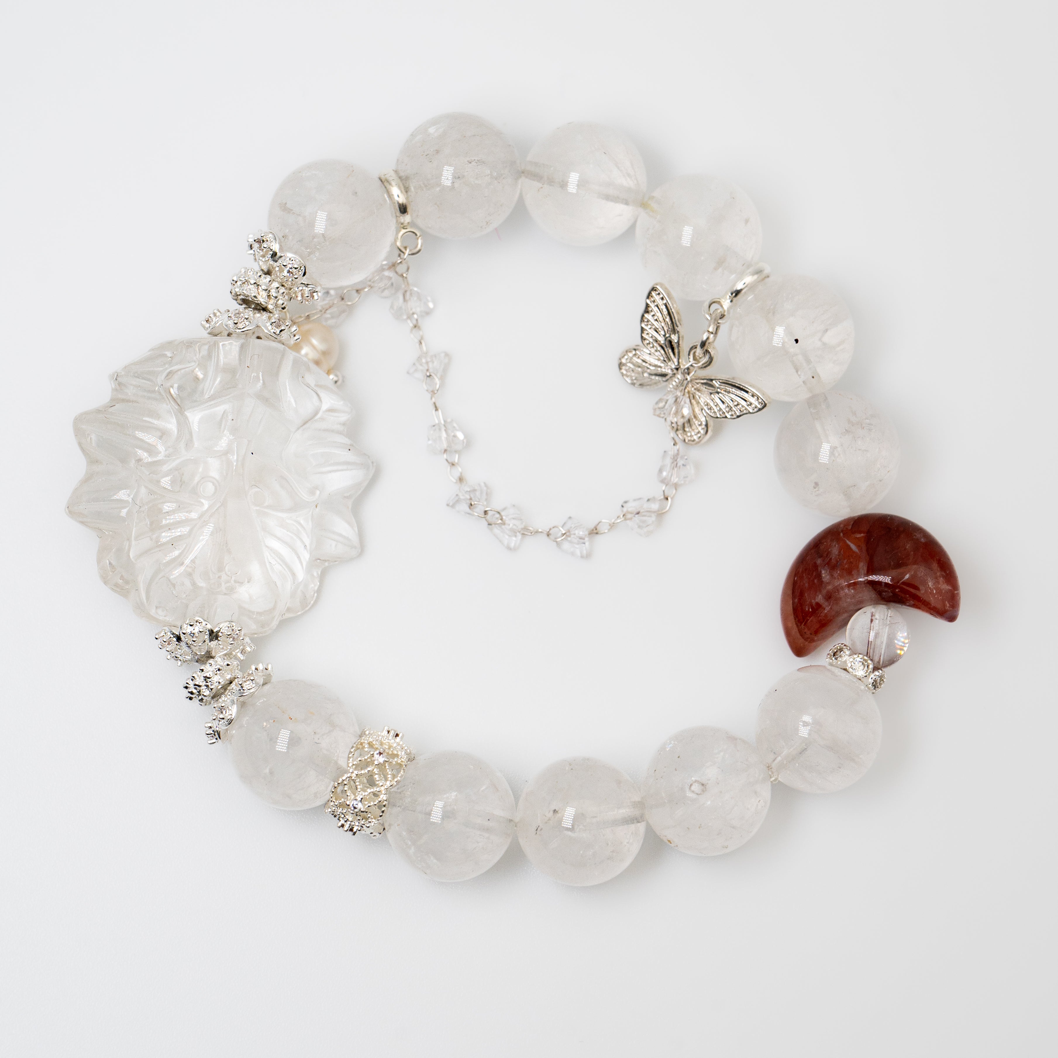 Trio Crystal Fox Head Single-loop Bracelet - Serene Protection & Spiritual Guidance