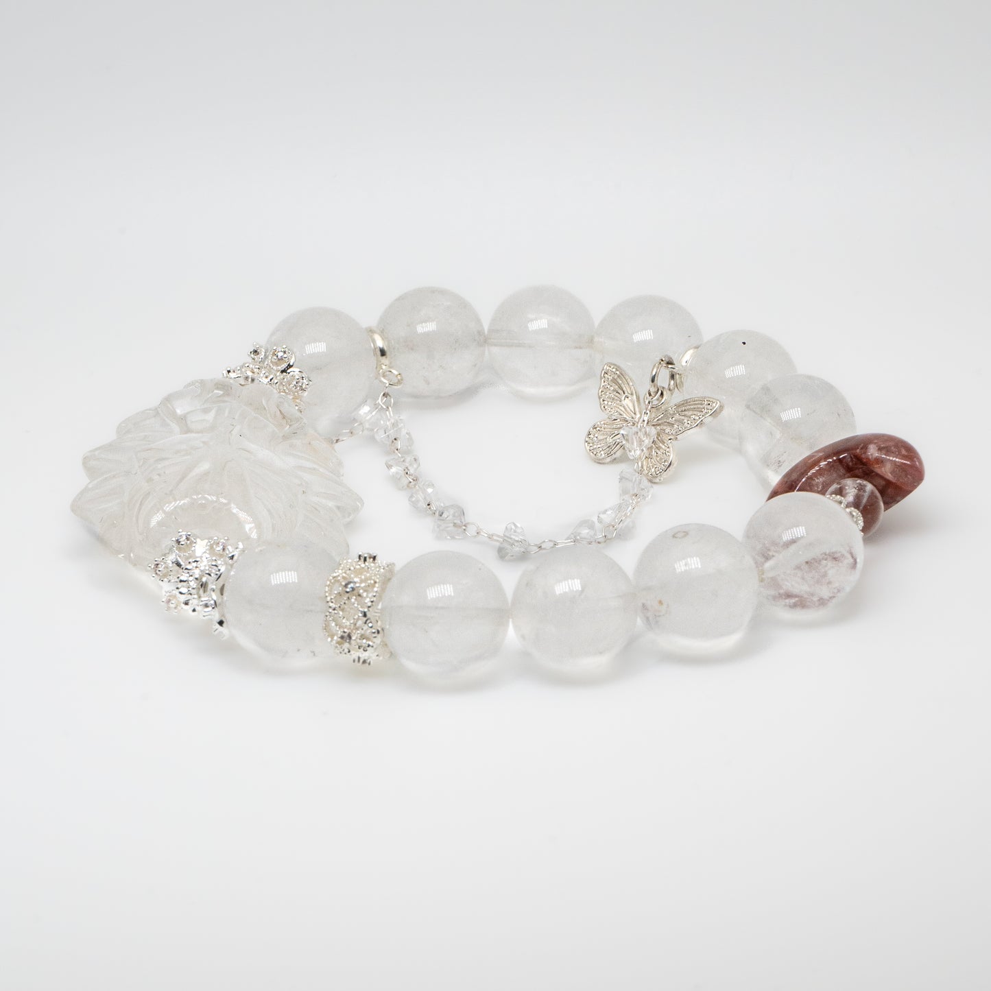 Trio Crystal Fox Head Single-loop Bracelet - Serene Protection & Spiritual Guidance