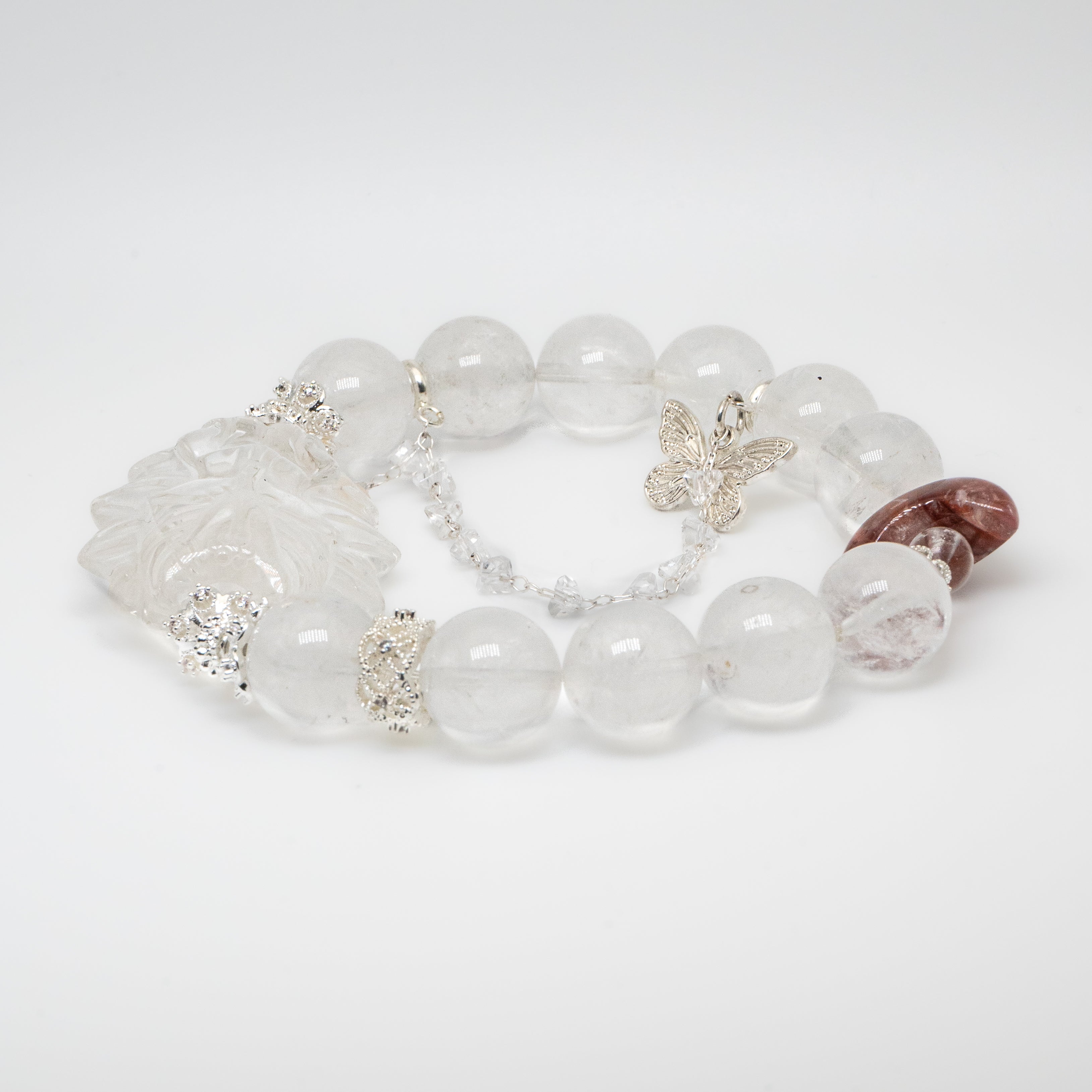 Trio Crystal Fox Head Single-loop Bracelet - Serene Protection & Spiritual Guidance