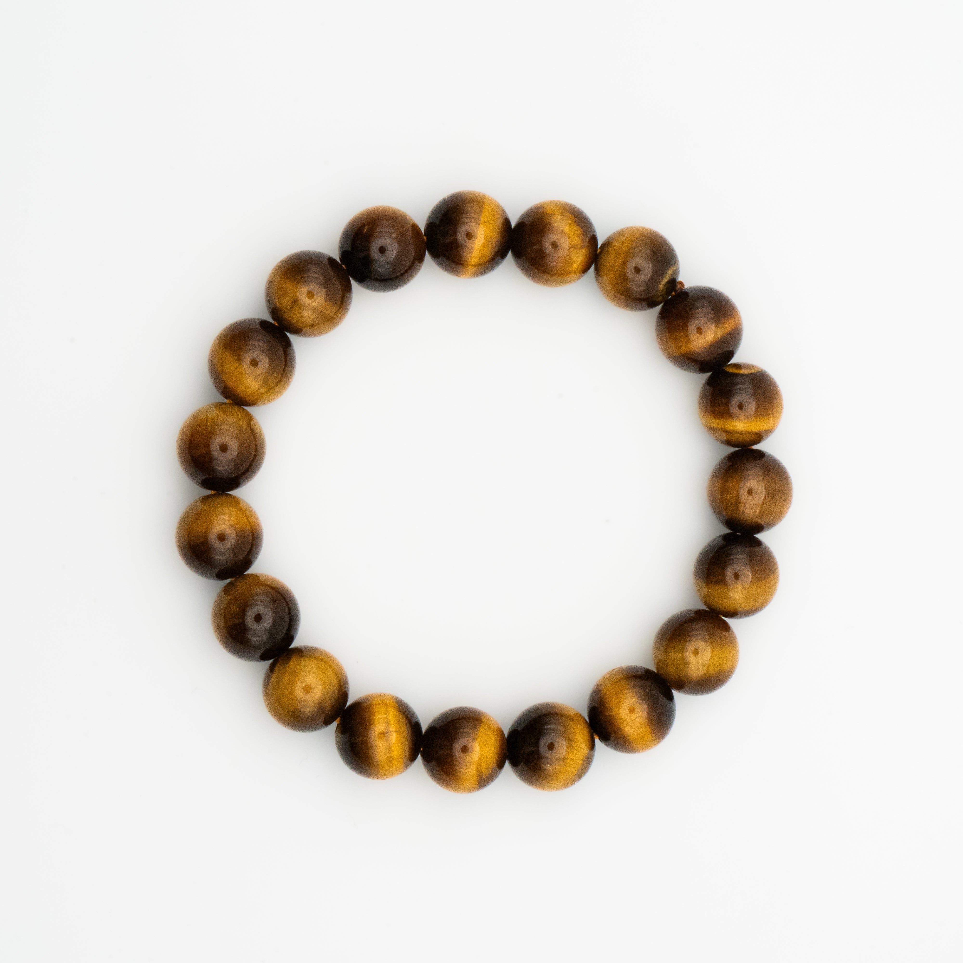 Yellow Tiger Eye Single-Loop Bracelet - Strength & Protection